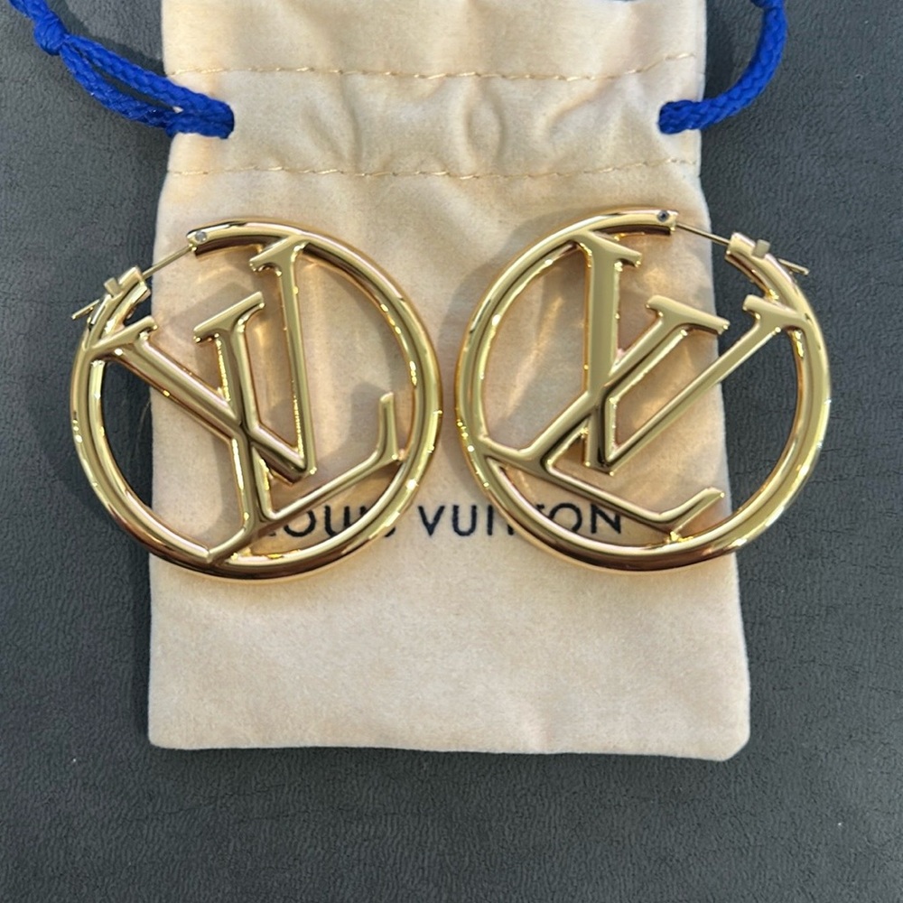 Louis Vuitton Louise GM Hoop Earrings